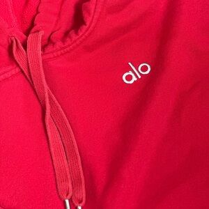Alo red accolade hoodie xs